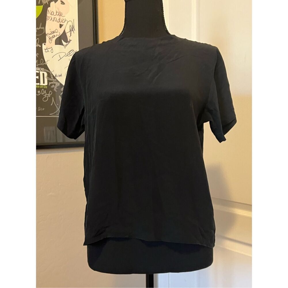 Anna & Frank black 100% silk blouse - Picture 1 of 5